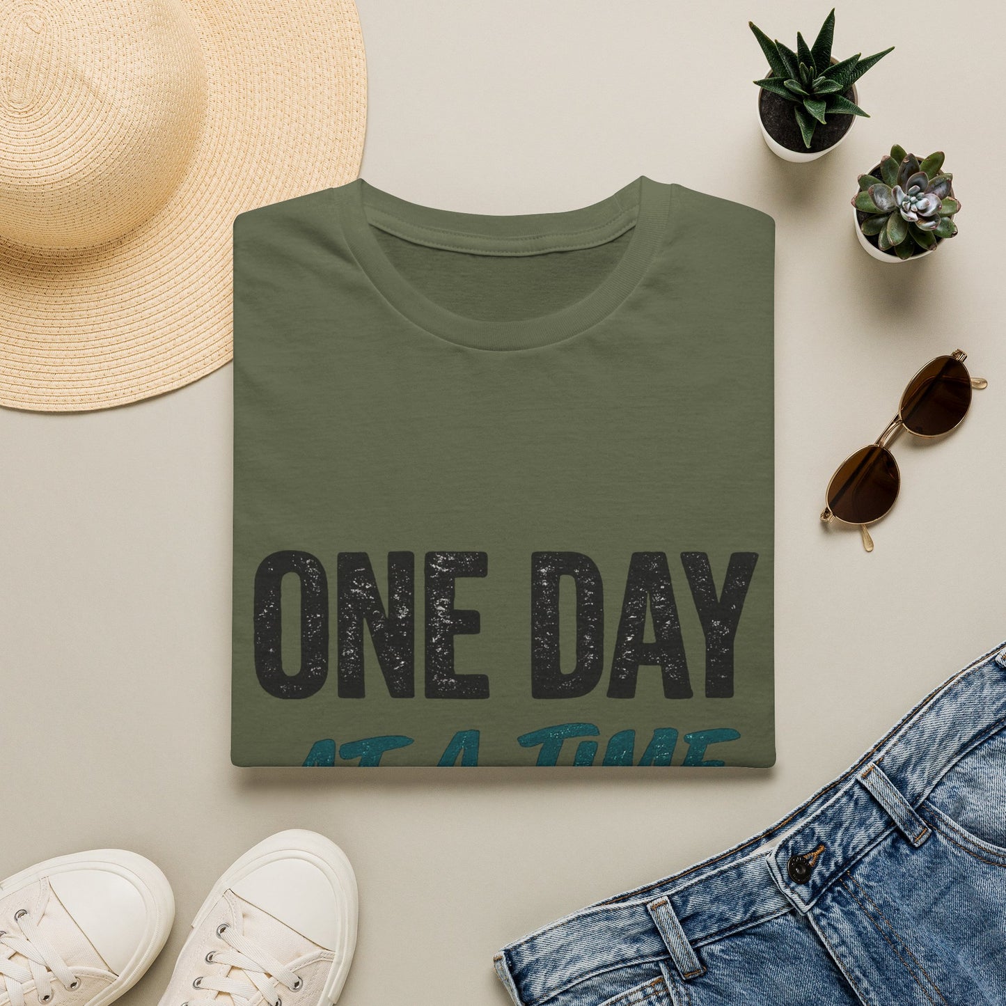 One Day at a Time T‑Shirt — Motivational Recovery Tee